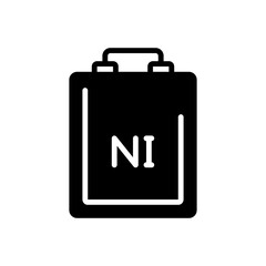 Black solid icon for nickel