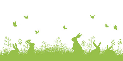 fond de silhouette de joyeuses p&acirc;ques