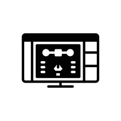  Black solid icon for illustration