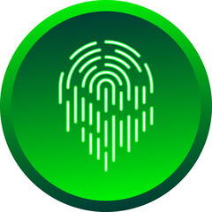 Push buttons finger scan identification icon element for decortive abstract background