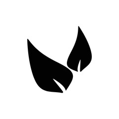 Fototapeta premium leaf silhouette icon
