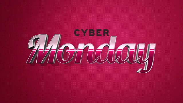 Retro Cyber Monday text on red grunge texture in 80s style, motion abstract business, vintage, promo and holidays style background