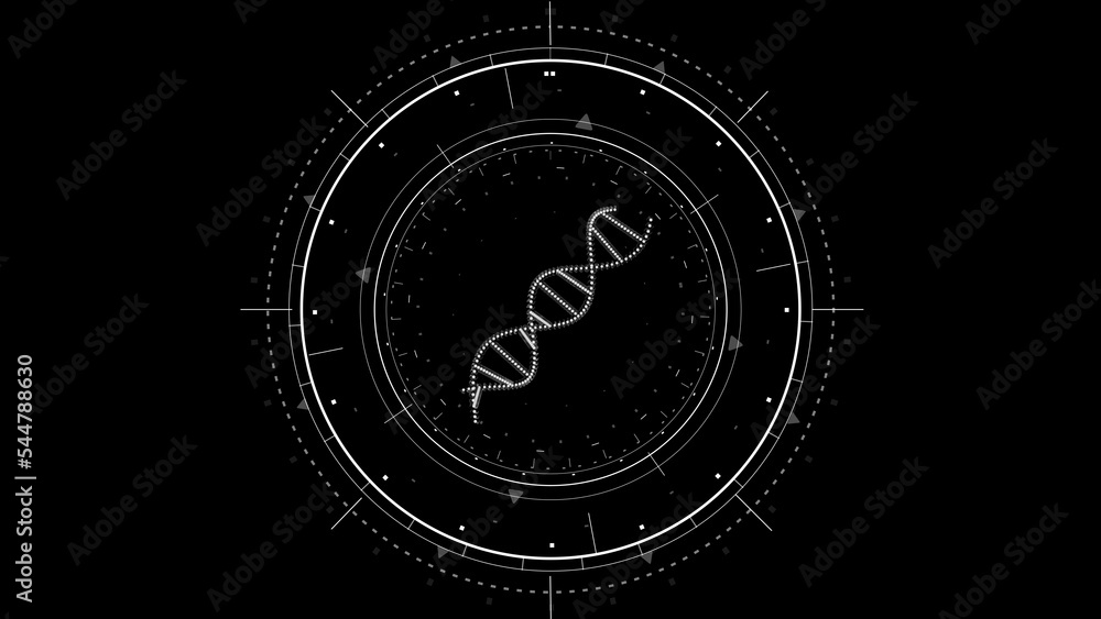 Poster motion graphic of futuristic analysis process.light blue futuristic user interface,digital screen,me