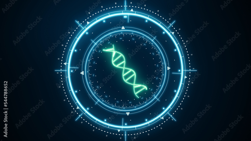Poster motion graphic of futuristic analysis process.light blue futuristic user interface,digital screen,me