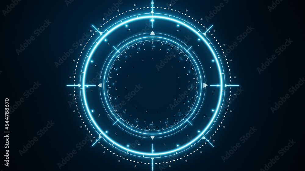Poster motion graphic of futuristic analysis process.light blue futuristic user interface,digital screen,me