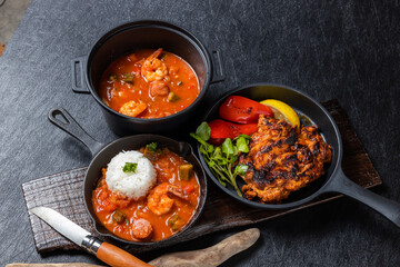 ケイジャンチキン　Cajun cuisine originated in New Orleans
