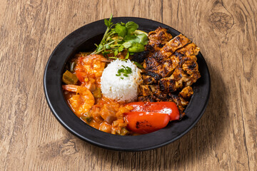 ケイジャンチキン　Cajun cuisine originated in New Orleans