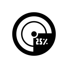 Black solid icon for remained