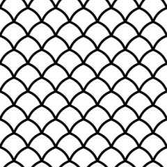 Seamless fish scales or snake skin pattern. Squama texture. Japanese traditional mermaid ornament.