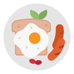 breakfast flat icon
