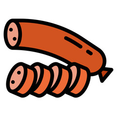 sausage line icon