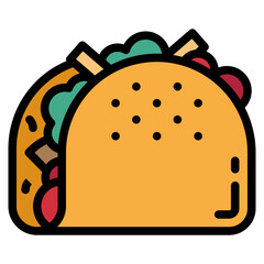 taco line icon