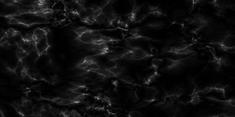 Abstract background with dark thunderbolt mineral texture on black marble .Modern design with Old vintage rough texture and Monochrome texture. black marble natural pattern for background .