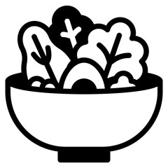 salad glyph icon