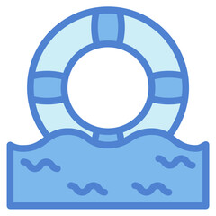 life saver two tone icon style