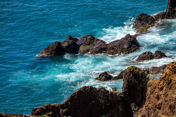 Coastline on Madeira island, Portugal