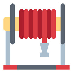 fire hose flat icon style