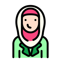 Lady female young moslem girl cute female