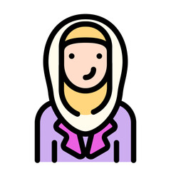 Lady female young moslem girl cute female