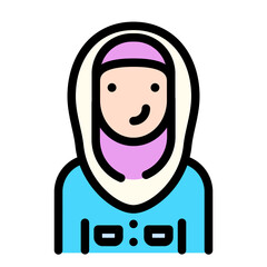 Lady female young moslem girl cute female