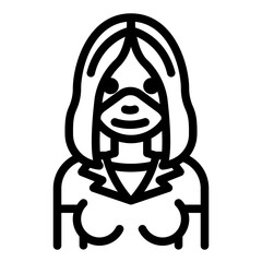 Lady female young girl cute female mask