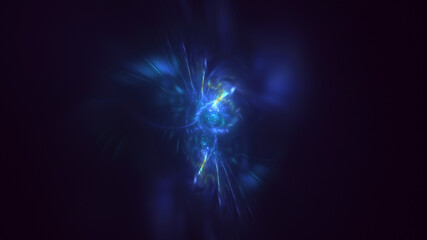 Fototapeta premium 3D rendering abstract multicolor fractal light background