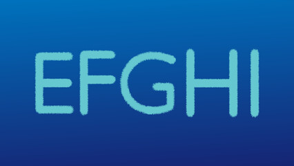 Illustration effect alphabet design