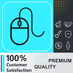 Mouse icon. Social media sign. Vector illustration