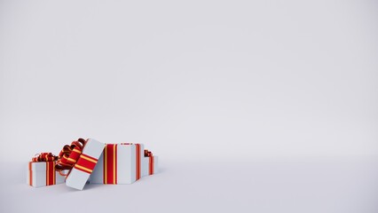 Fototapeta na wymiar christmas gift box with ribbon