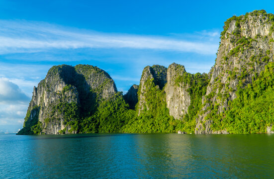 Beautiful rock formations and landscapes in Ha Long Bay, Vietnam