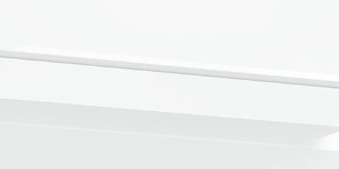 3d rendering of white abstract geometric background. Scene for advertising, cosmetic, technology, showcase, showroom, metaverse, banner, game, sport, business. Sci-Fi Illustration. Product display