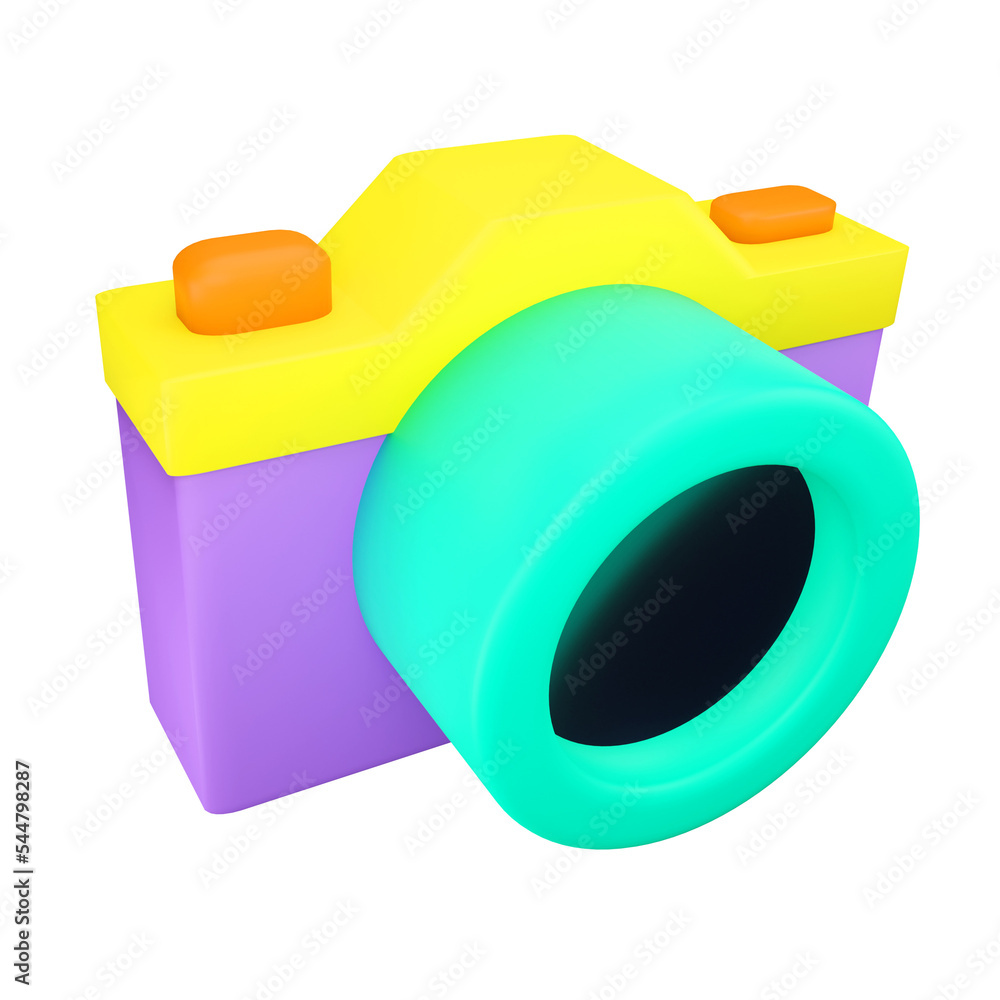 Poster mirrorless camera. 3d rendering.