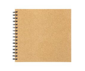 blank sketchbook Covered with separate brown paper on a transparent background.png