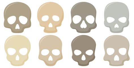 Obraz premium Set of Skull isolated on white background