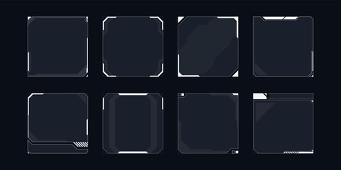 Abstract frame hud technology futuristic user interface