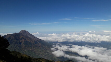 Beautiful Mount Merapi from Mount Lawu