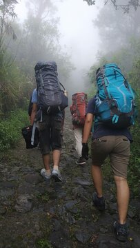 Climbing Mount Lawu with friends