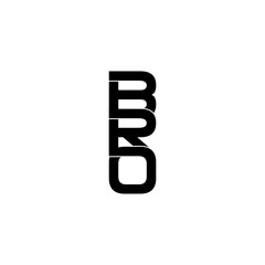bro letter initial monogram logo design