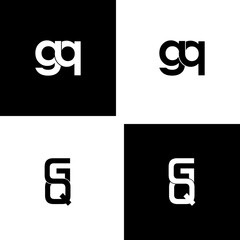 gq letter initial monogram logo design set