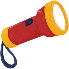Flashlight hand-drawn illustration