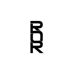 ror letter initial monogram logo design