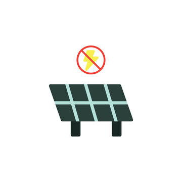 Solar Power Theme Icon Suitable For App, Web Or Additional Decoration In Your Project