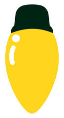 Christmas yellow light bulb