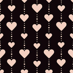 Hearts abstract vector seamless pattern
