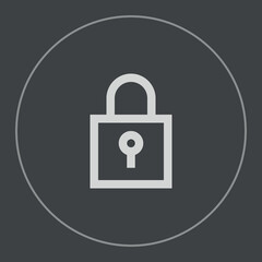 Lock icon, lock screen icon for web user interface design