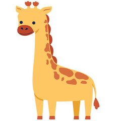 Giraffe vector illustration in flat color design