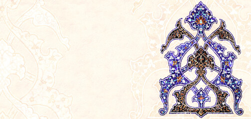 Horizontal or vertical background with ceramic tile. Mock up template. Copy space for text