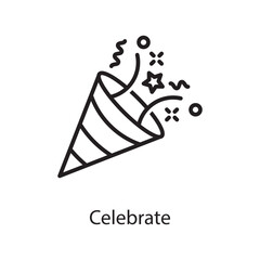 Celebrate  Vector Outline Icon Design illustration. Love Symbol on White background EPS 10 File