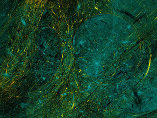 yellow and green abstract fractal background 3d rendering illustration