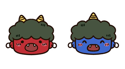 かわいい鬼のお面セット